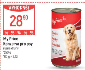 Konzerva pro psy My price