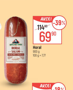 Salám Horal Kostelecké uzeniny
