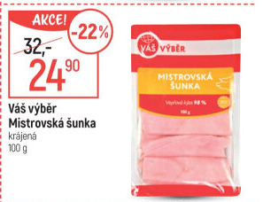 Šunka dušená Mistrovská Váš Výběr