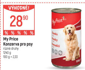 Konzerva pro psy My price