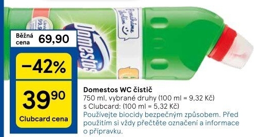 Čistič WC gelový Domestos