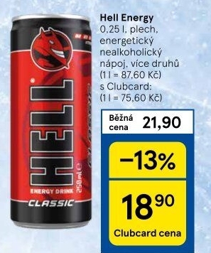 Energetický nápoj Hell