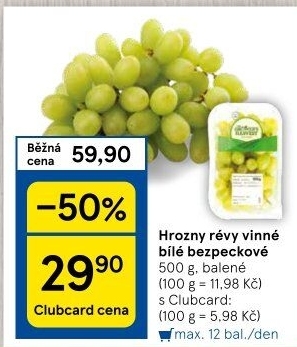 Hrozny bílé bezsemenné The Grower'