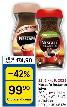 Instantní kávy Nescafé