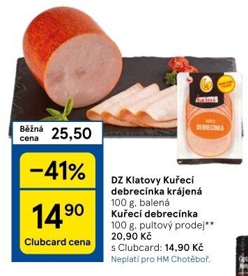 Kuřecí debrecínka DZ Klatovy