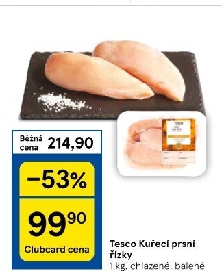Kuřecí prsní řízky Tesco