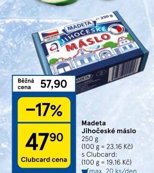 Máslo Jihočeské Madeta