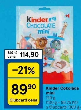 Mini čokoládky Kinder