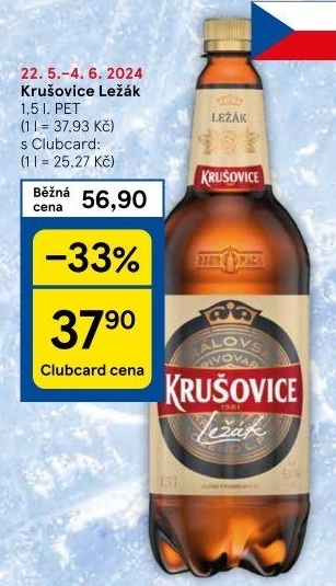 Pivo světlý ležák Krušovice