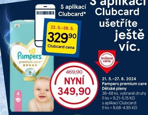 Pleny dětské Pampers Premium Care
