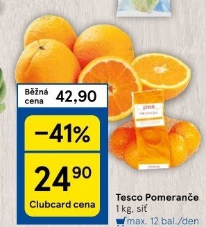 Pomeranče Tesco