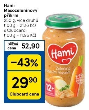 Příkrm masozeleninový Hami