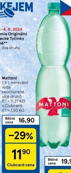 Přírodní voda Mattoni