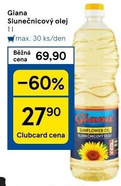 Slunečnicový olej Giana