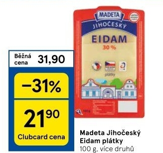 Sýr Eidam Jihočeský Madeta