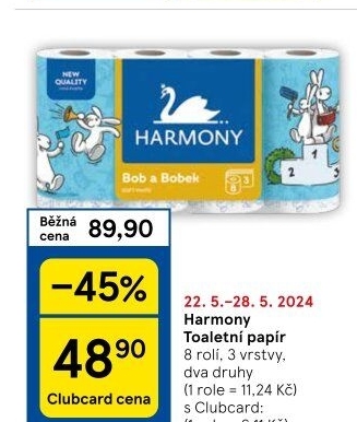 Toaletní papír 3vrstvý Harmony