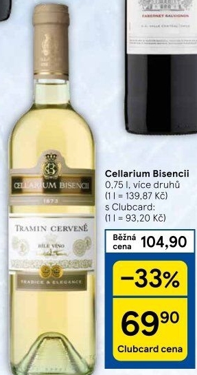 Vína Cellarium Bisencii Zámecké vinařství Bzenec
