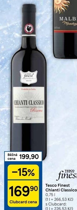 Víno Chianti Classico Tesco Finest