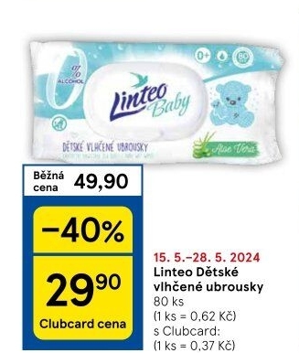 Vlhčené ubrousky dětské Linteo Baby