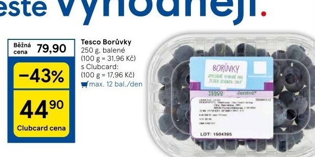 Borůvky Tesco