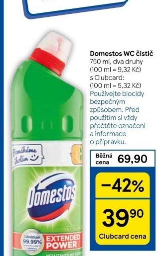Čistič WC gelový Domestos