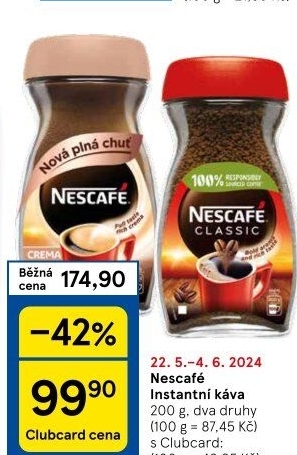 Instantní kávy Nescafé