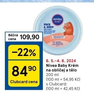 Krém hydratační na obličej a tělo dětský Baby Nivea
