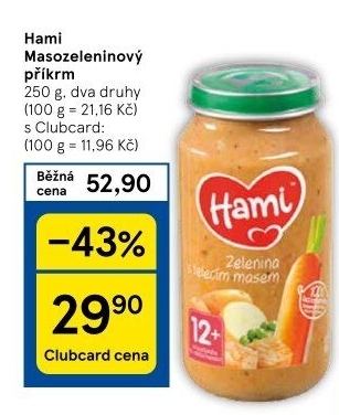 Příkrm masozeleninový Hami