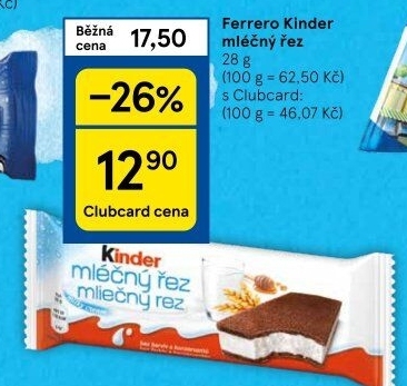 Řez mléčný Kinder