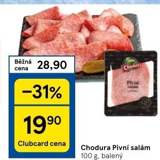 Salám pivní Beskydské uzeniny Chodura