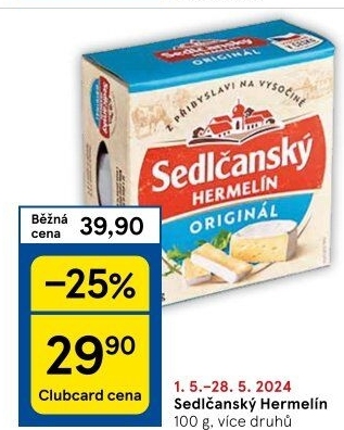 Sýr Hermelín Sedlčanský