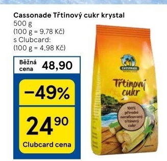 Třtinový cukr Cassonade