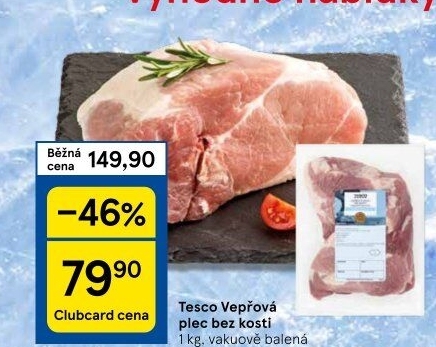 Vepřová plec bez kosti Tesco