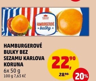 Bulky na hamburger Karlova Koruna
