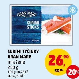 Krabí tyčinky mražené Gran Mare