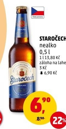 Nealkoholické pivo Staročech