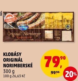 Norimberská klobása original Kupfer