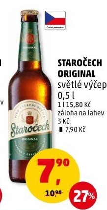 Pivo světlé výčepní Original Staročech