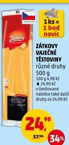 Těstoviny vaječné Zátkovy