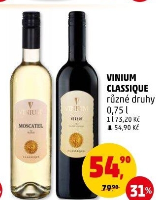 Vína Vinium Classique Velké Pavlovice