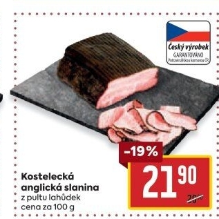 Anglická slanina kostelecká