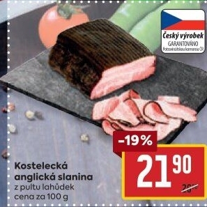 Anglická slanina kostelecká
