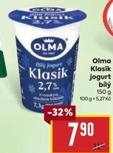 Bílý jogurt Klasik Olma