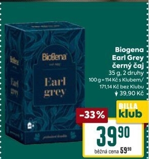 Čaj Earl Grey Biogena