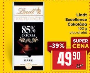 Čokoláda Excellence Lindt