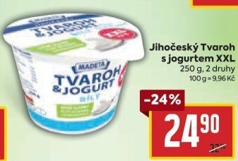 Dezert tvaroh s jogurtem bílý jihočeský Madeta