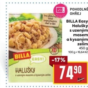 Halušky s uzeným masem a kysaným zelím Easy Billa