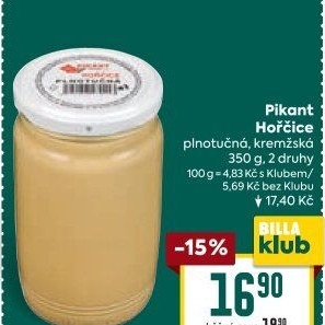 Hořčice plnotučná Pikant