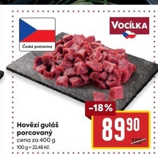 Hovězí maso na guláš Vocílka