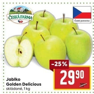 Jablka Golden Delicious Česká Farma